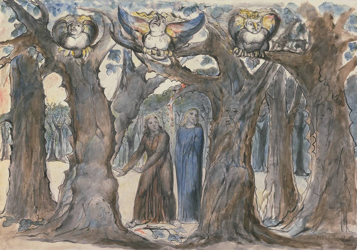 William Blake illustration of Dante's Divine Comedy